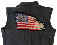 Don't Tread on Me Tattered US Flag Large Back Patch