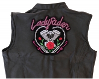 Lady Rider Chain Engine Large Biker Back Patch