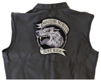 No Clubs No Rules Just Ride Wolf Large Patch