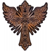 Christian Cross with Wings Large Back Patch