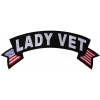 Lady Vet Large Flag Rocker Patch