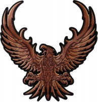 Brown Eagle Large Embroidered Iron on Patch