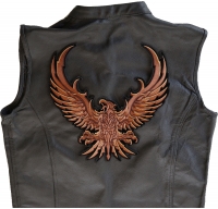 Brown Eagle Large Embroidered Iron on Patch