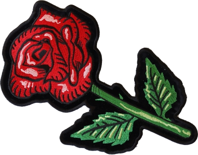 Embroidered Iron On Flower Patches for clothes, bags, dresses, backpacks  and more, 60~30x95~55 mm ASSORTED Roses - 3 pieces