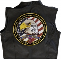 Fallen Heroes POW MIA WIA KIA Memorial Large Iron on Patch