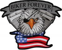 Biker Forever Eagle Large Back Patch