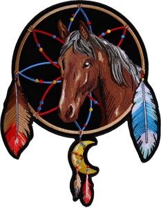Horse in Dreamcatcher Large Patch for Jackets