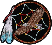 Feather Dreamcatcher Eagle Patch Medium | Embroidered Patches