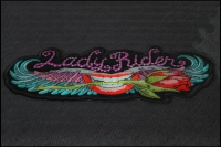 Lips and Rose Lady Rider Large Crystal Patch