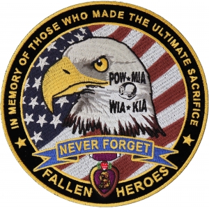 Fallen Heroes POW MIA WIA KIA Memorial Patch