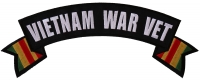Vietnam War Vet Rocker Patch With Flags | US Military Vietnam Veteran Patches
