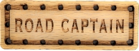 Road Captain Solid Oak Laser Engraved Wooden Patch