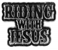 Riding with Jesus Christian Pin