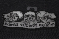 See No Evil Speak No Evil Hear No Evil Skull Patch
