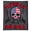 American Infidel Patch With Skull | US Military Veteran Patches