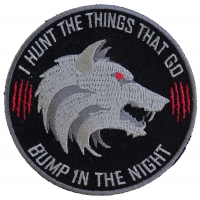 Night Wolf Patch I Hunt | Embroidered Patches