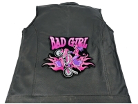 Bad Girl Wheeley Biker Large Patch | Embroidered Biker Patches