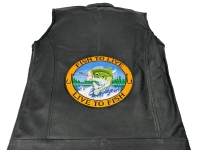 Fish To Live To Fish Large Bass Patch | Embroidered Patches