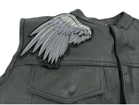 Silver Left Angel Wings Patch | Embroidered Patches