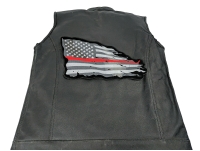 Thin Red Line American Tattered Flag Large Back Patch