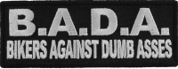 Bada Bikers Against Dumbasses Patch | Embroidered Patches