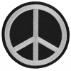 Black White Peace Sign Patch | Embroidered Patches