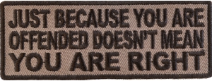 Just Because You Are Offended Doesn't Mean You're Right Patch