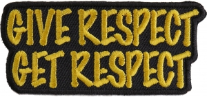 Embroidered Sew or Iron on Patch Biker Patch Respect The Beard
