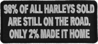 2 Percent Of Harleys Made It Home Funny Biker Patch