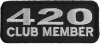 420 Club Member Funny Stoner Patch | Embroidered Pot Patches