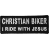 Christian Biker I Ride With Jesus Patch | Embroidered Patches