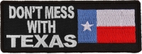 Don't Mess With Texas Patch With Flag | Embroidered Patches