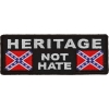 Heritage Not Hate Rebel Flag Patch | Embroidered Patches