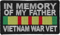 In Memory Of My Father Vietnam War Vet Patch | US Military Vietnam Veteran Patches