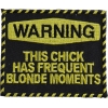 Warning Frequent Blond Moments Patch | Embroidered Patches