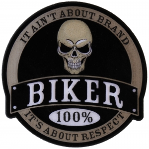 100 Percent Biker Large Back Patch 100 Percent Biker Large Back Patch