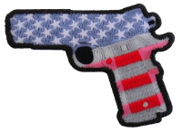 9 Mm Gun With US Flag Patch
