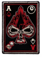 Ace Of Spades Skull Small Biker Patch | Embroidered Patches