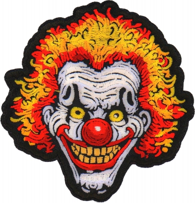 Scary Clown Patch - Iron on Novelty Patches by Ivamis Patches