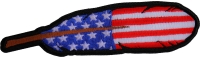 American Flag Feather Patch