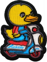 Baby Duck Biker Iron on Patch