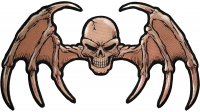 Bat Wings Skull Large Back Patch
