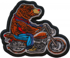 Bear Biker Iron on Patch