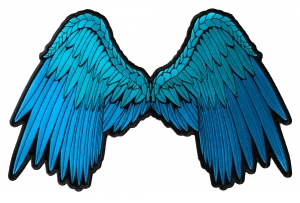 Beautiful Blue Angel Wings Patch | Embroidered Patches Beautiful Blue Angel Wings Patch | Embroidered Patches