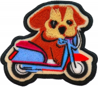 Biker Dog Iron on Patch