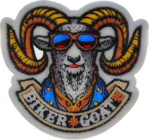 Biker Goat Patch