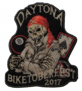 Biketoberfest 2017 Daytona Skull Biker Patch Biketoberfest 2017 Daytona Skull Biker Patch