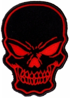 Black and Red Skull Patch