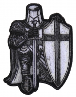 Black And White Crusader Knight Small Patch