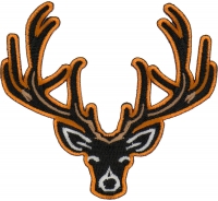 Black Deer Head Patch